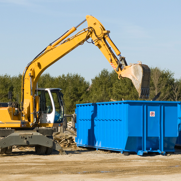 are there any restrictions on where a residential dumpster can be placed in Purdy